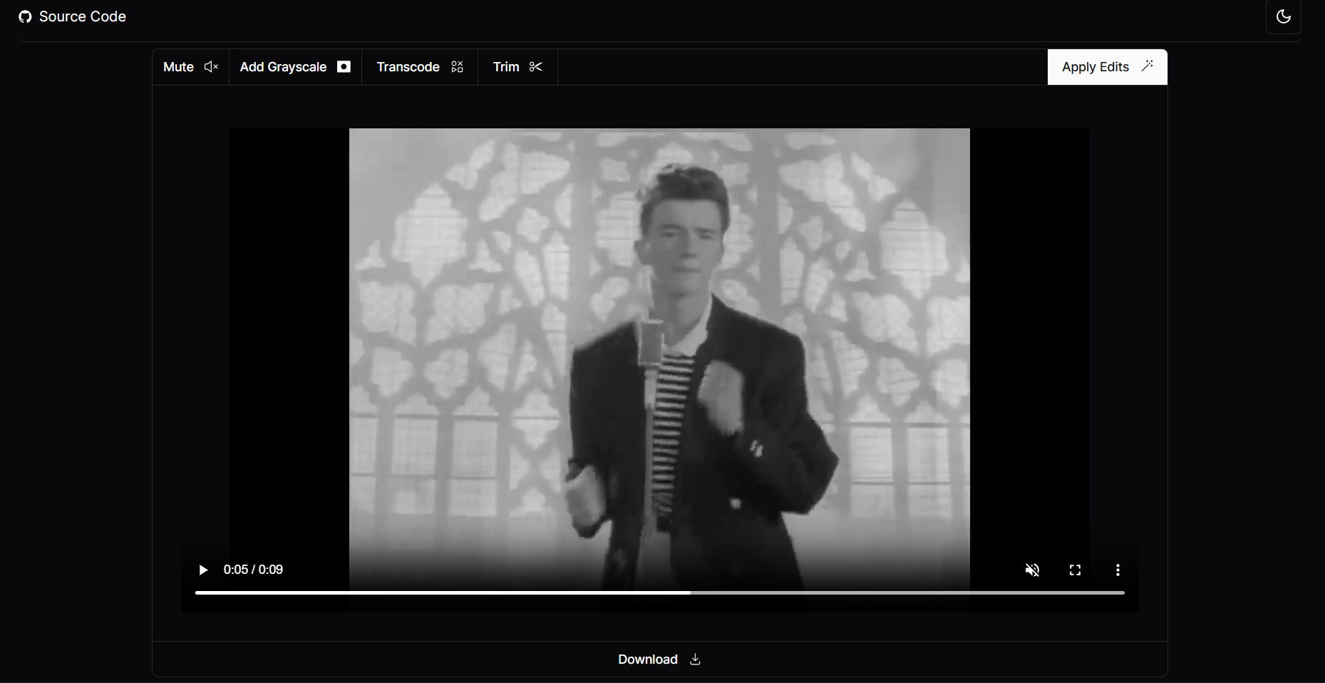Client-side video editor